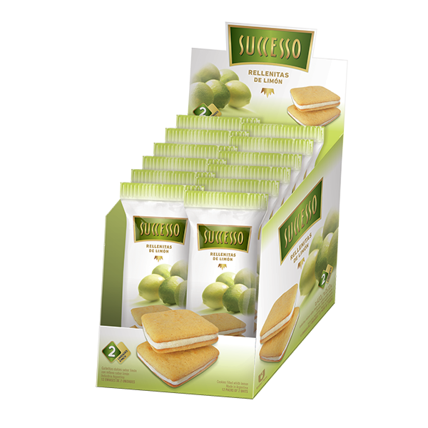 RELLENAITAS DE LIMóN X 12 PACKS DE 36 GRS DE 2 UNIDADES C/U.