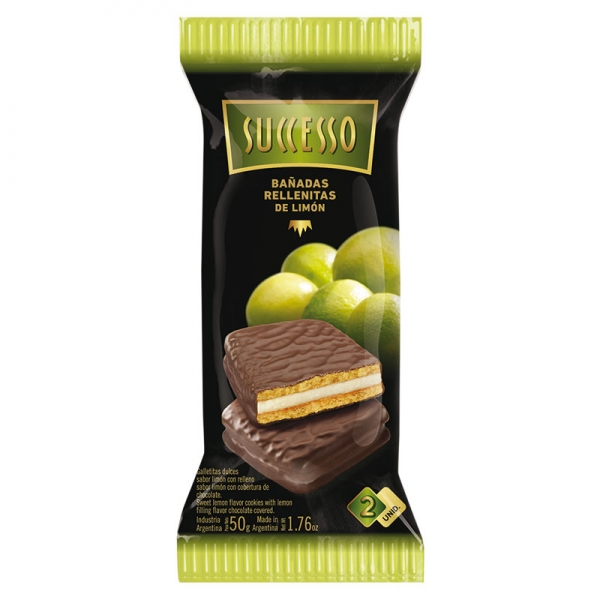 BAñADAS RELLENITAS DE LIMóN X 12 PACKS DE 50 GRS DE 2 UNIDADES C/U.